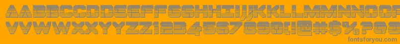 Dominojackchrome Font – Gray Fonts on Orange Background