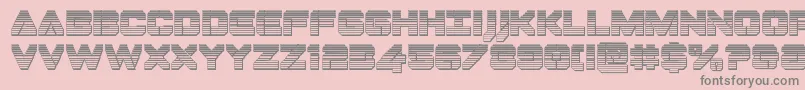 Dominojackchrome Font – Gray Fonts on Pink Background
