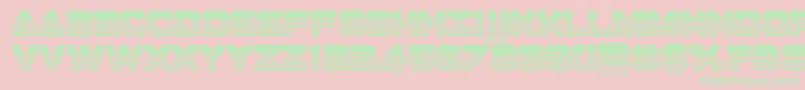 Dominojackchrome Font – Green Fonts on Pink Background