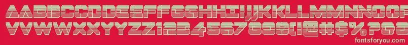 Dominojackchrome Font – Green Fonts on Red Background