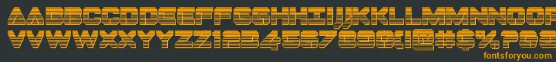 Dominojackchrome Font – Orange Fonts on Black Background