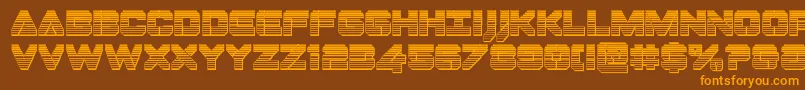 Dominojackchrome Font – Orange Fonts on Brown Background