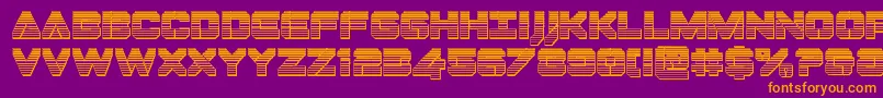 Dominojackchrome Font – Orange Fonts on Purple Background