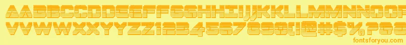 Dominojackchrome Font – Orange Fonts on Yellow Background