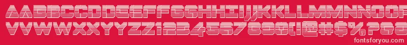 Dominojackchrome Font – Pink Fonts on Red Background