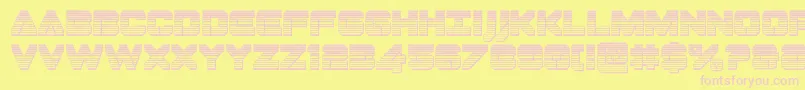 Dominojackchrome Font – Pink Fonts on Yellow Background