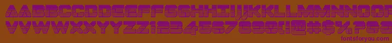 Dominojackchrome Font – Purple Fonts on Brown Background