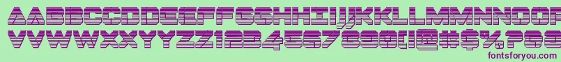 Dominojackchrome Font – Purple Fonts on Green Background