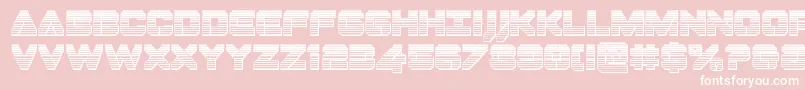 Dominojackchrome-Schriftart – Weiße Schriften auf rosa Hintergrund