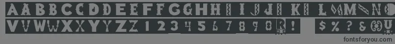 Pcblockboy-Schriftart – Schwarze Schriften auf grauem Hintergrund
