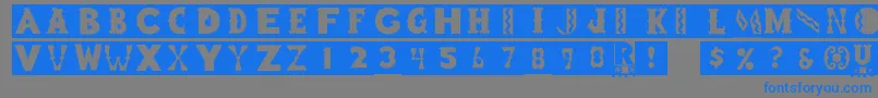 Pcblockboy-Schriftart – Blaue Schriften auf grauem Hintergrund
