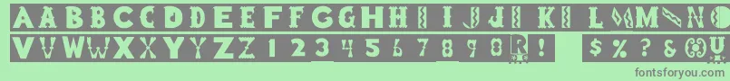 Pcblockboy Font – Gray Fonts on Green Background