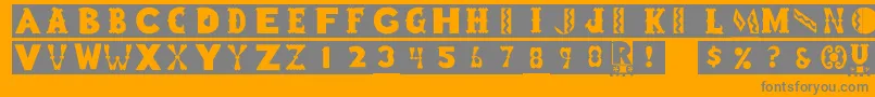 Шрифт Pcblockboy – серые шрифты на оранжевом фоне