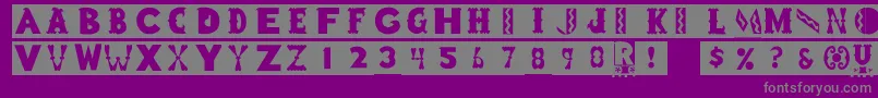 Pcblockboy Font – Gray Fonts on Purple Background