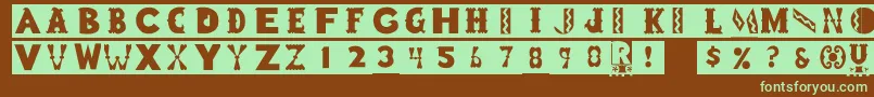 Pcblockboy Font – Green Fonts on Brown Background