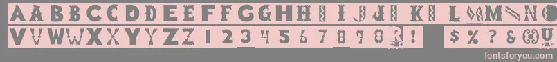 Pcblockboy Font – Pink Fonts on Gray Background