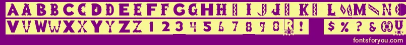 Pcblockboy Font – Yellow Fonts on Purple Background