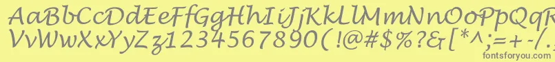 LucidaHandwrit Font – Gray Fonts on Yellow Background