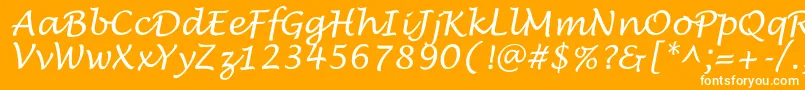 LucidaHandwrit Font – White Fonts on Orange Background