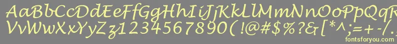 LucidaHandwrit Font – Yellow Fonts on Gray Background