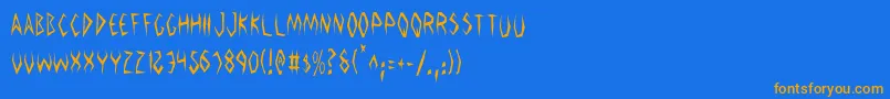 ArgosyTheSecond Font – Orange Fonts on Blue Background