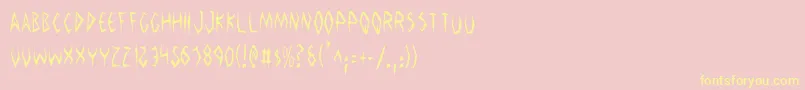 ArgosyTheSecond Font – Yellow Fonts on Pink Background