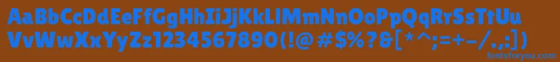 LilitaoneRegular Font – Blue Fonts on Brown Background