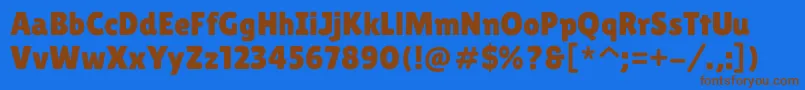 LilitaoneRegular Font – Brown Fonts on Blue Background