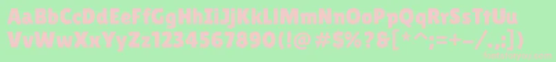 LilitaoneRegular Font – Pink Fonts on Green Background