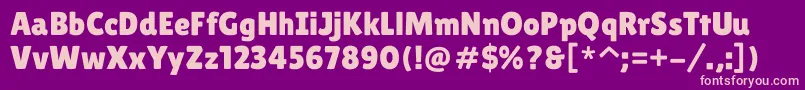 LilitaoneRegular Font – Pink Fonts on Purple Background