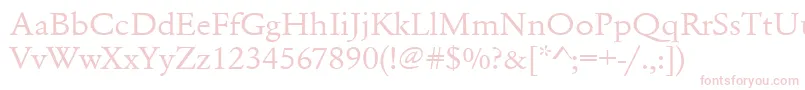 Urwgaramondtextwid Font – Pink Fonts on White Background