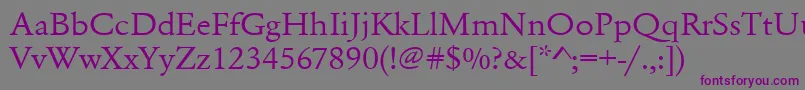 Urwgaramondtextwid Font – Purple Fonts on Gray Background