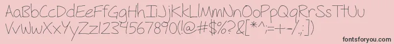 FhHyperboleLight-Schriftart – Schwarze Schriften auf rosa Hintergrund