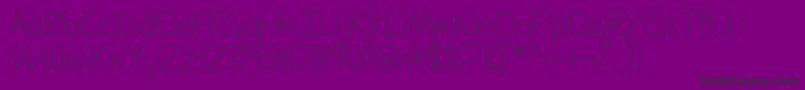 FhHyperboleLight Font – Black Fonts on Purple Background