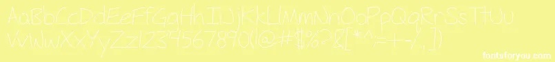 FhHyperboleLight Font – White Fonts on Yellow Background