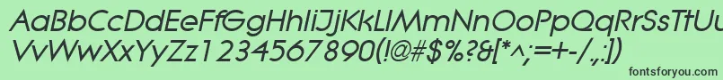 LitheBoldItalic Font – Black Fonts on Green Background