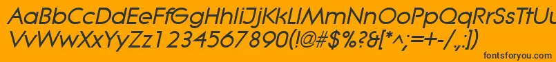 LitheBoldItalic Font – Black Fonts on Orange Background