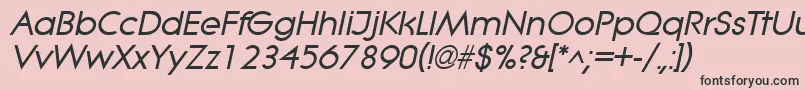 LitheBoldItalic Font – Black Fonts on Pink Background