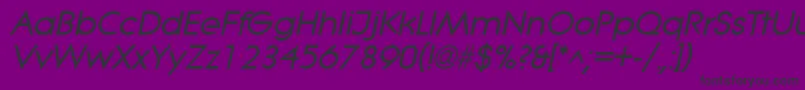 LitheBoldItalic Font – Black Fonts on Purple Background