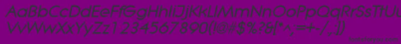 LitheBoldItalic-Schriftart – Schwarze Schriften auf violettem Hintergrund