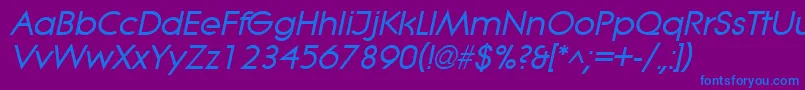 LitheBoldItalic Font – Blue Fonts on Purple Background