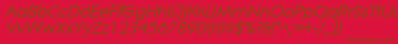 LitheBoldItalic Font – Brown Fonts on Red Background