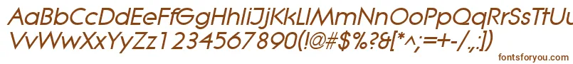 LitheBoldItalic Font – Brown Fonts on White Background