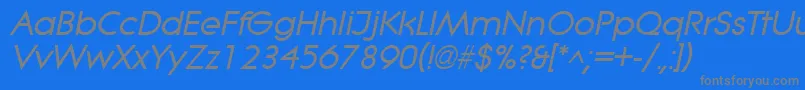 LitheBoldItalic Font – Gray Fonts on Blue Background