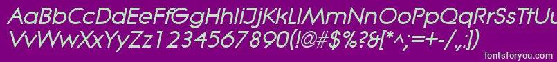 LitheBoldItalic Font – Green Fonts on Purple Background