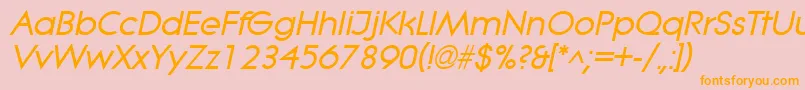 LitheBoldItalic Font – Orange Fonts on Pink Background