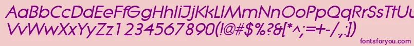 LitheBoldItalic Font – Purple Fonts on Pink Background