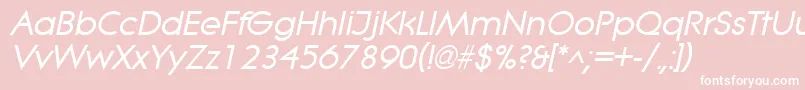 LitheBoldItalic Font – White Fonts on Pink Background