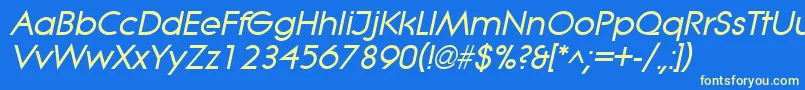 LitheBoldItalic Font – Yellow Fonts on Blue Background