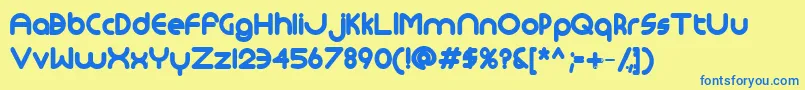 Monoglycerideextrabold Font – Blue Fonts on Yellow Background